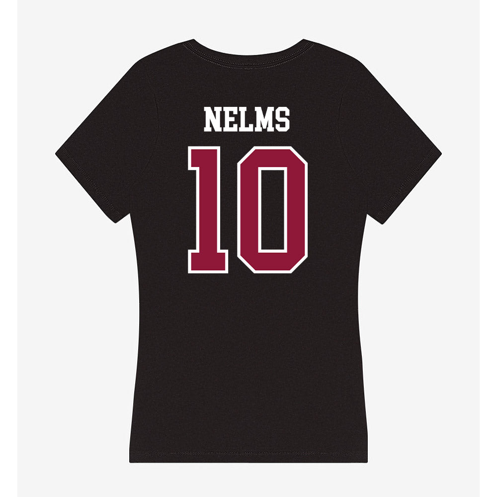 Henderson State - NCAA Men's Basketball : Hunter Nelms - Women's V-Neck T-Shirt-1