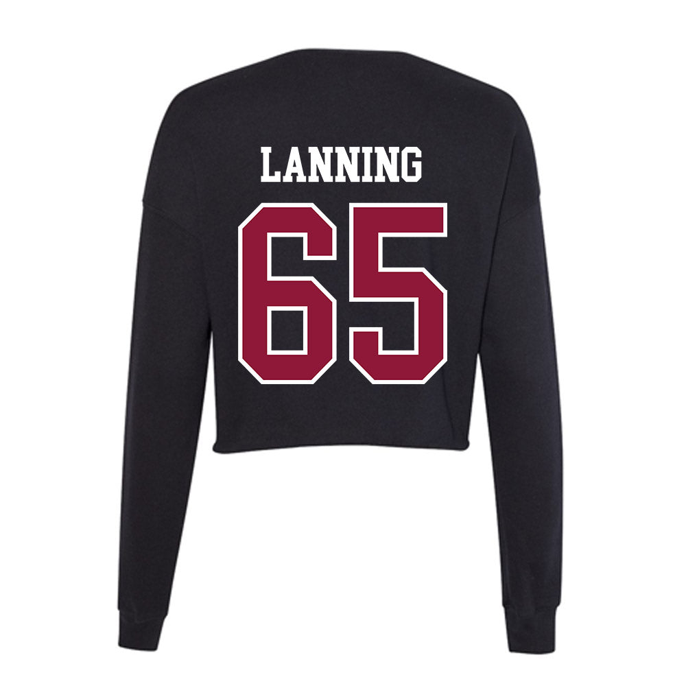 Henderson State - NCAA Football : Chase Lanning - Women's Cropped Crew Fleece-1