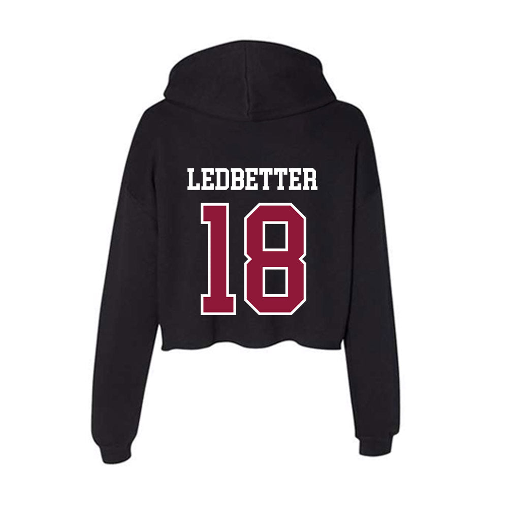 Henderson State - NCAA Football : Austin Ledbetter - Women's Crop Fleece Hoodie-1