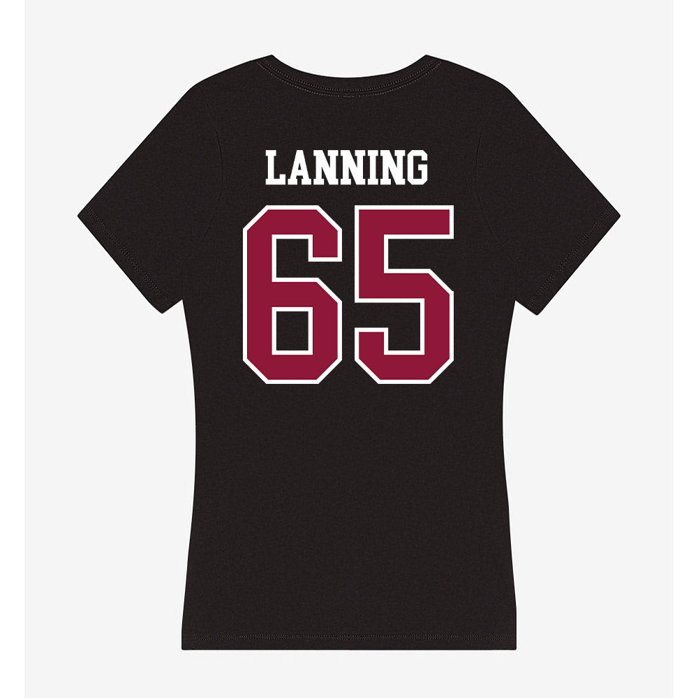 Henderson State - NCAA Football : Chase Lanning - Women's V-Neck T-Shirt-1