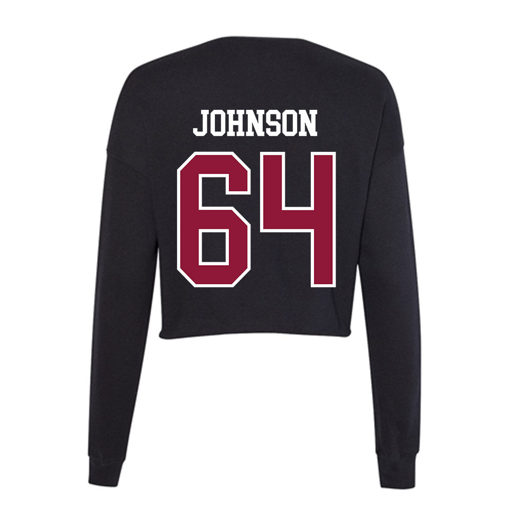 Henderson State - NCAA Football : Brandon Johnson - Women's Cropped Crew Fleece-1