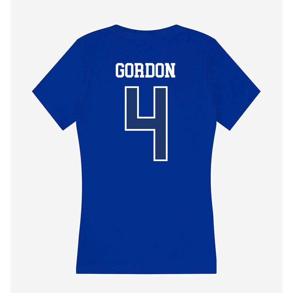 FGCU - NCAA Women's Basketball : Karina Gordon - Women's V-Neck T-Shirt-1