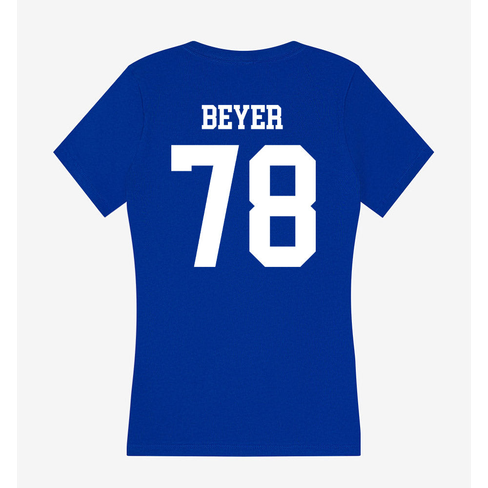 UNK - NCAA Football : Matthew Beyer - Women's V-Neck T-Shirt-1