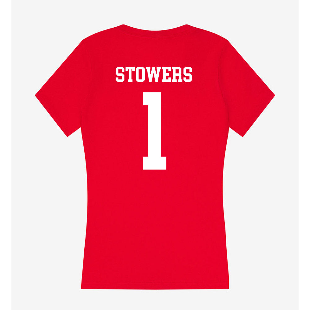 MSUM - NCAA Football : Kennan Stowers - Women's V-Neck T-Shirt-1