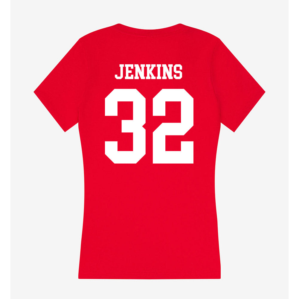 MSUM - NCAA Men's Basketball : Adam Jenkins - Women's V-Neck T-Shirt-1