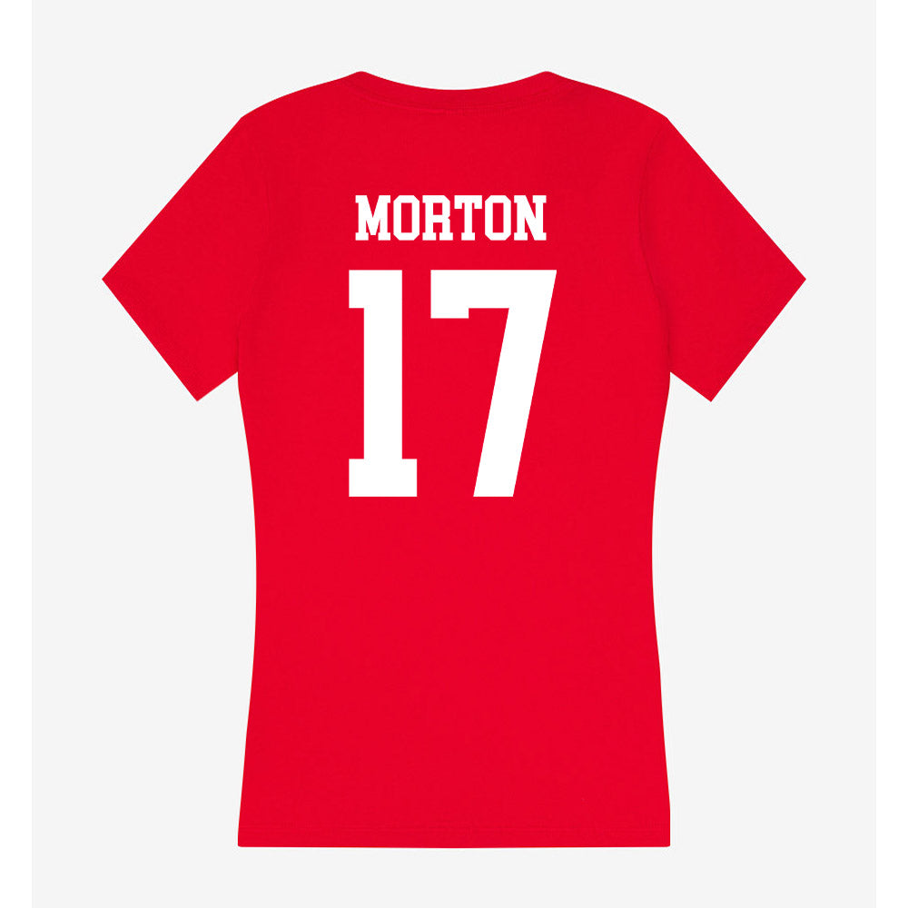 MSUM - NCAA Football : Dominic Morton - Women's V-Neck T-Shirt-1