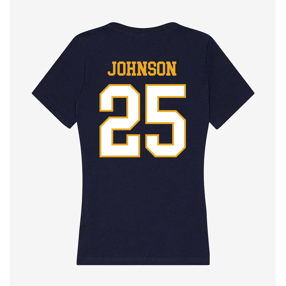 ETBU - NCAA Football : KJ Johnson - Women's V-Neck T-Shirt-1