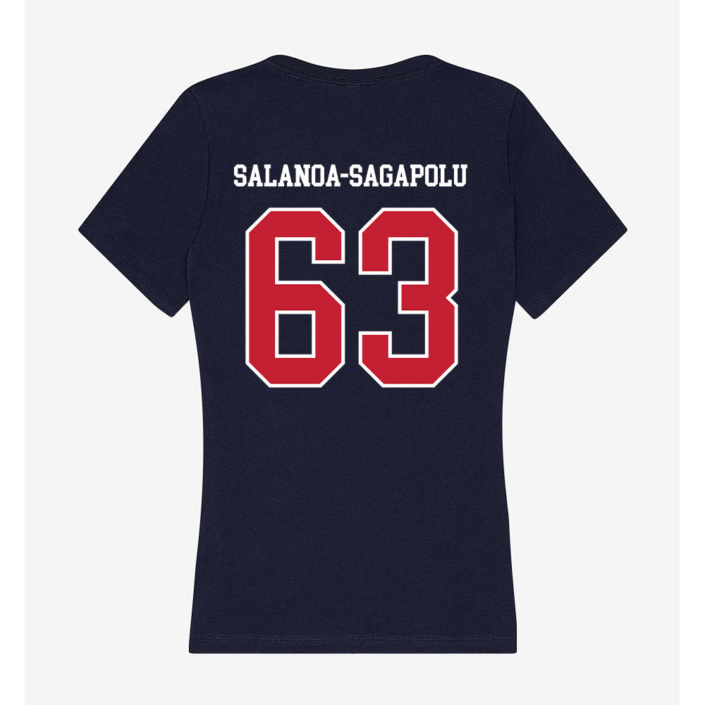 Utah Tech - NCAA Football : Fasitootai Salanoa-Sagapolu - Women's V-Neck T-Shirt-1
