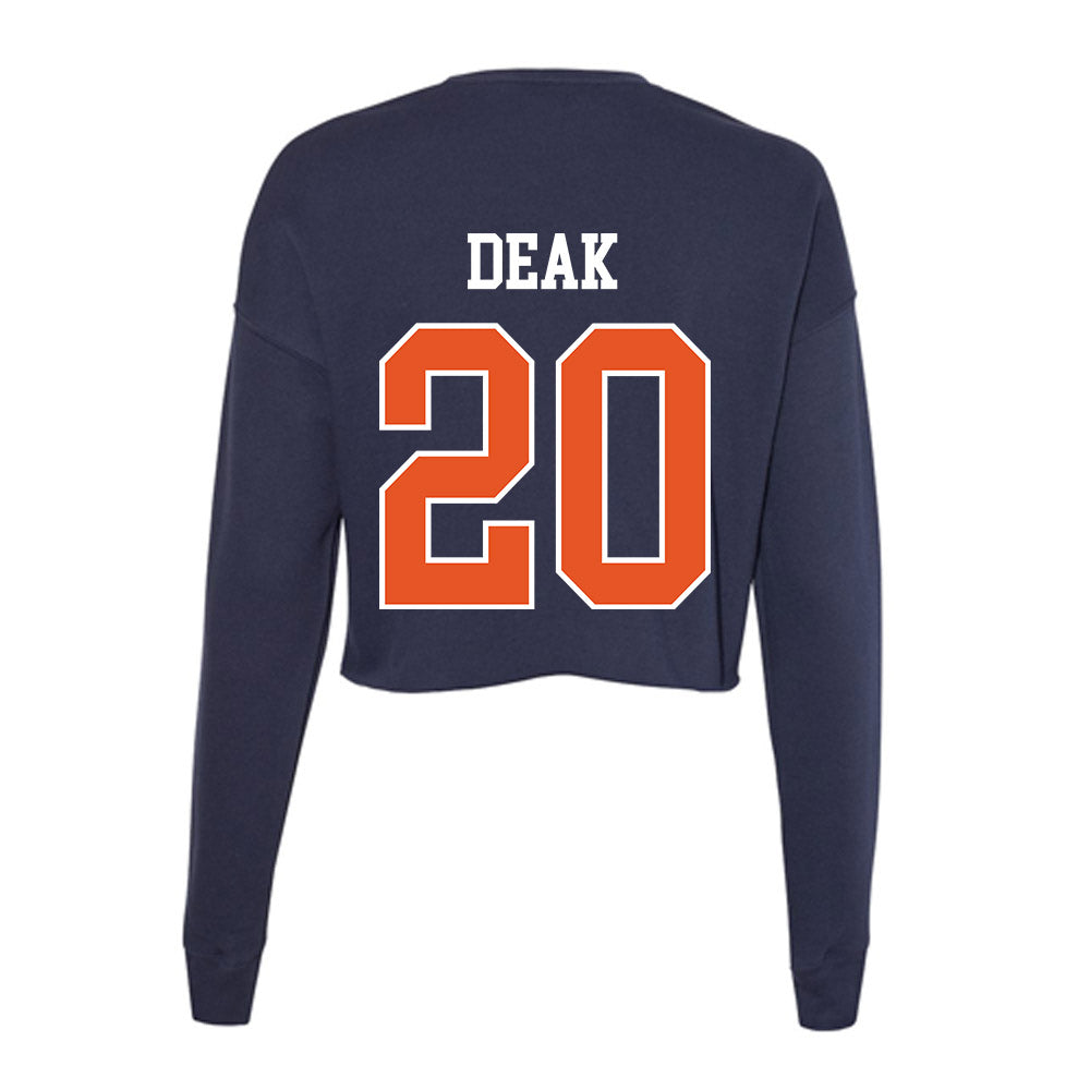 Utica - NCAA Men's Basketball : Carter Deak - Women's Cropped Crew Fleece-1