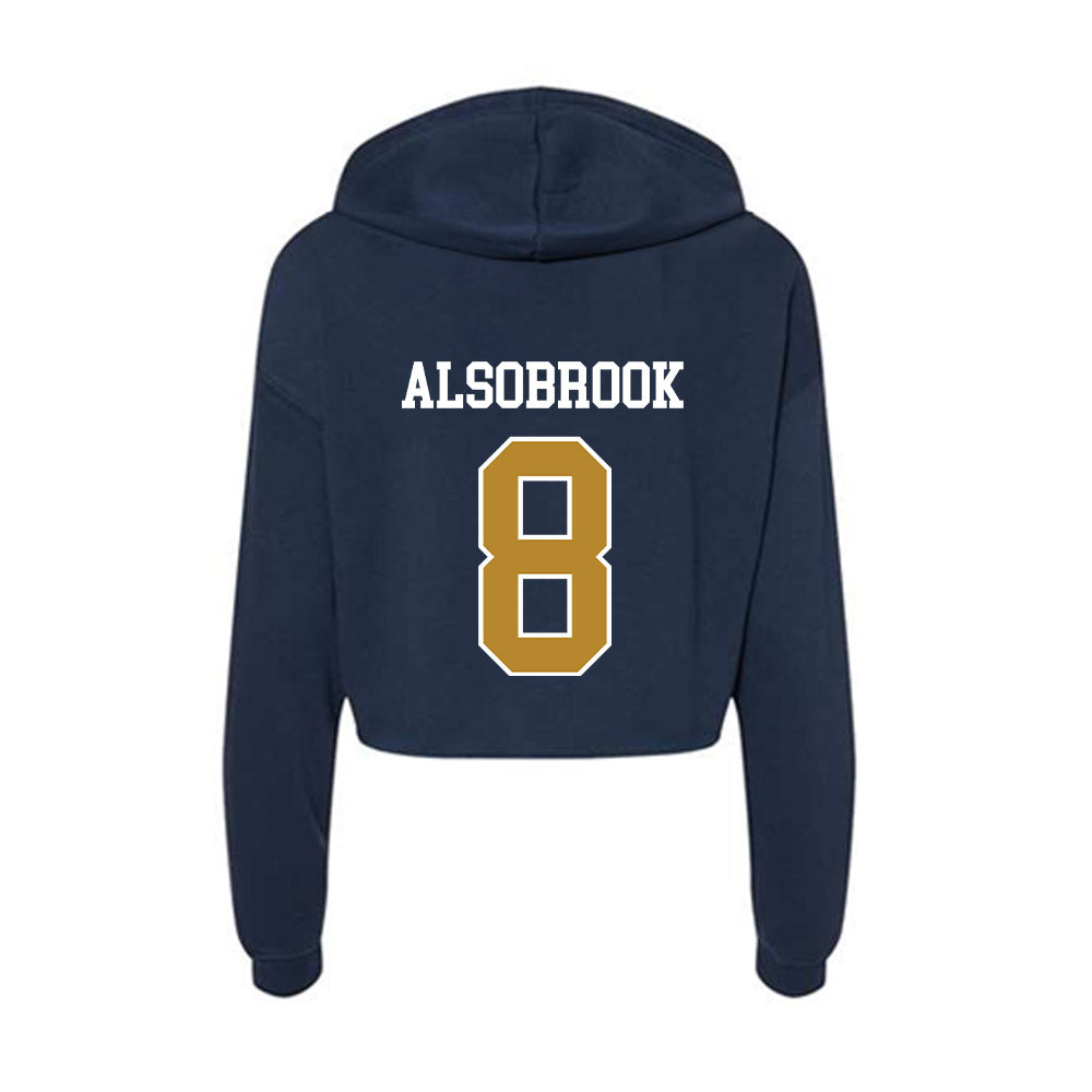 FIU - NCAA Softball : Daley Alsobrook - Women's Crop Fleece Hoodie-1