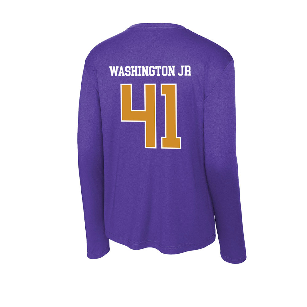 Alcorn - NCAA Football : Simeon Washington Jr - Activewear Long Sleeve T-Shirt-1