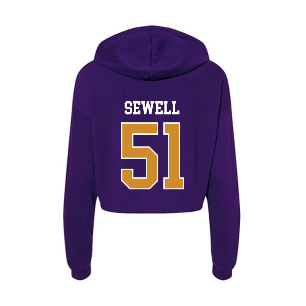 Alcorn - NCAA Football : Landen Sewell - Women's Crop Fleece Hoodie-1