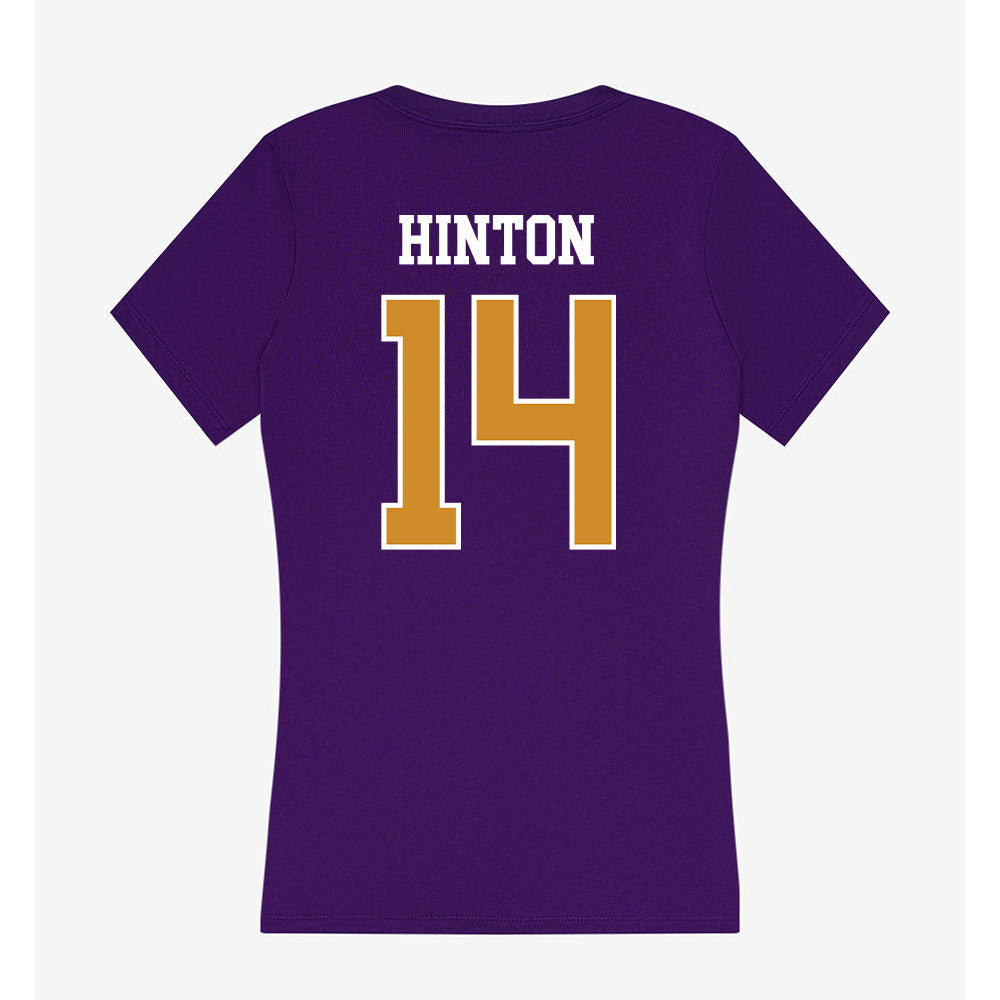 Alcorn - NCAA Football : Tabias Hinton - Women's V-Neck T-Shirt-1