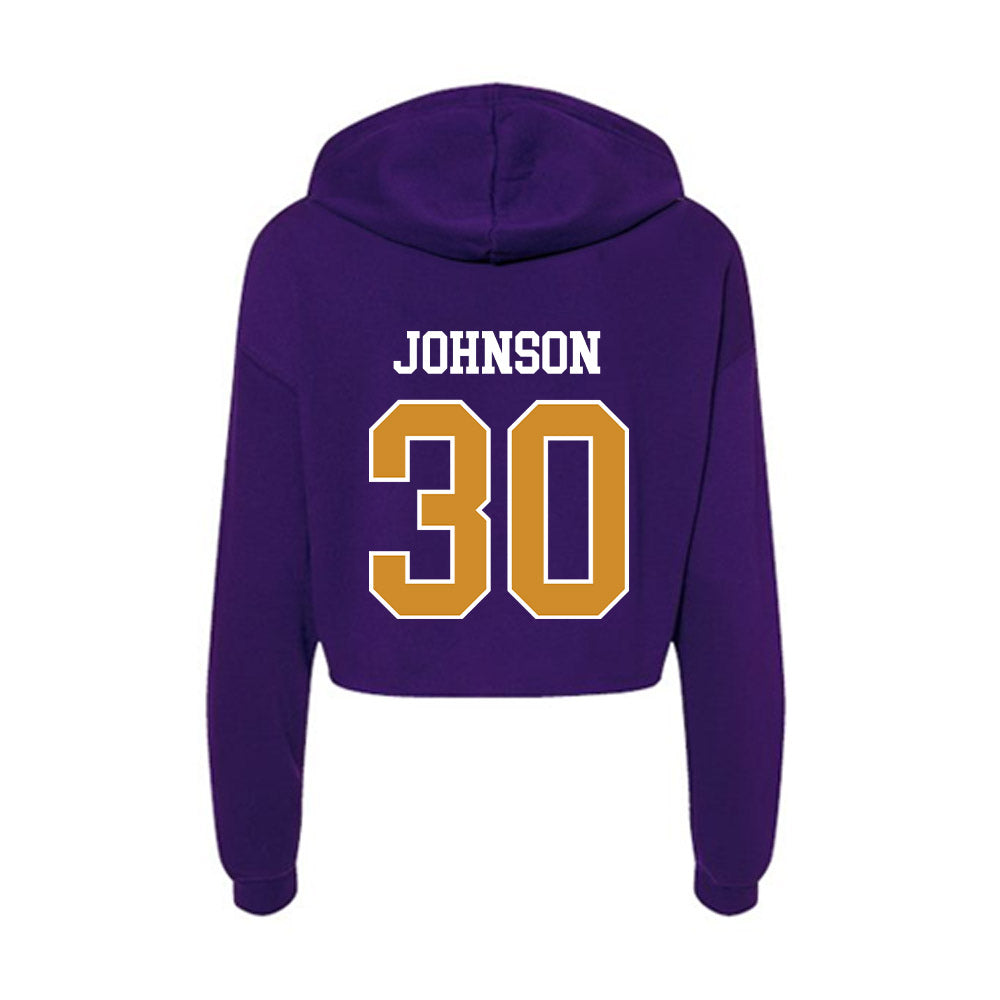 Alcorn - NCAA Baseball : Nicholas Johnson - Women's Crop Fleece Hoodie-1