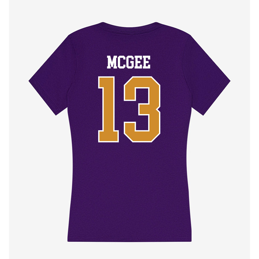 Alcorn - NCAA Football : Deablo Mcgee - Women's V-Neck T-Shirt-1