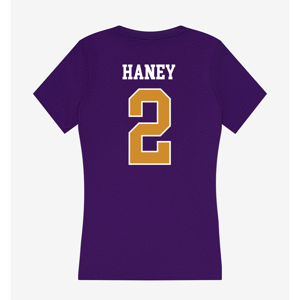 Alcorn - NCAA Football : Tayvion Haney - Women's V-Neck T-Shirt-1