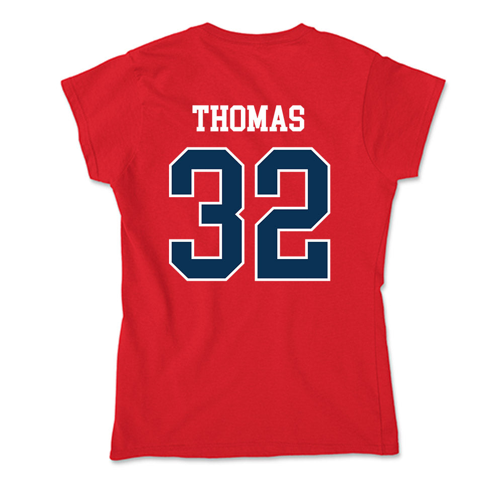Saginaw Valley - NCAA Football : Jamil Thomas - Soft Style Women’s T-Shirt-1