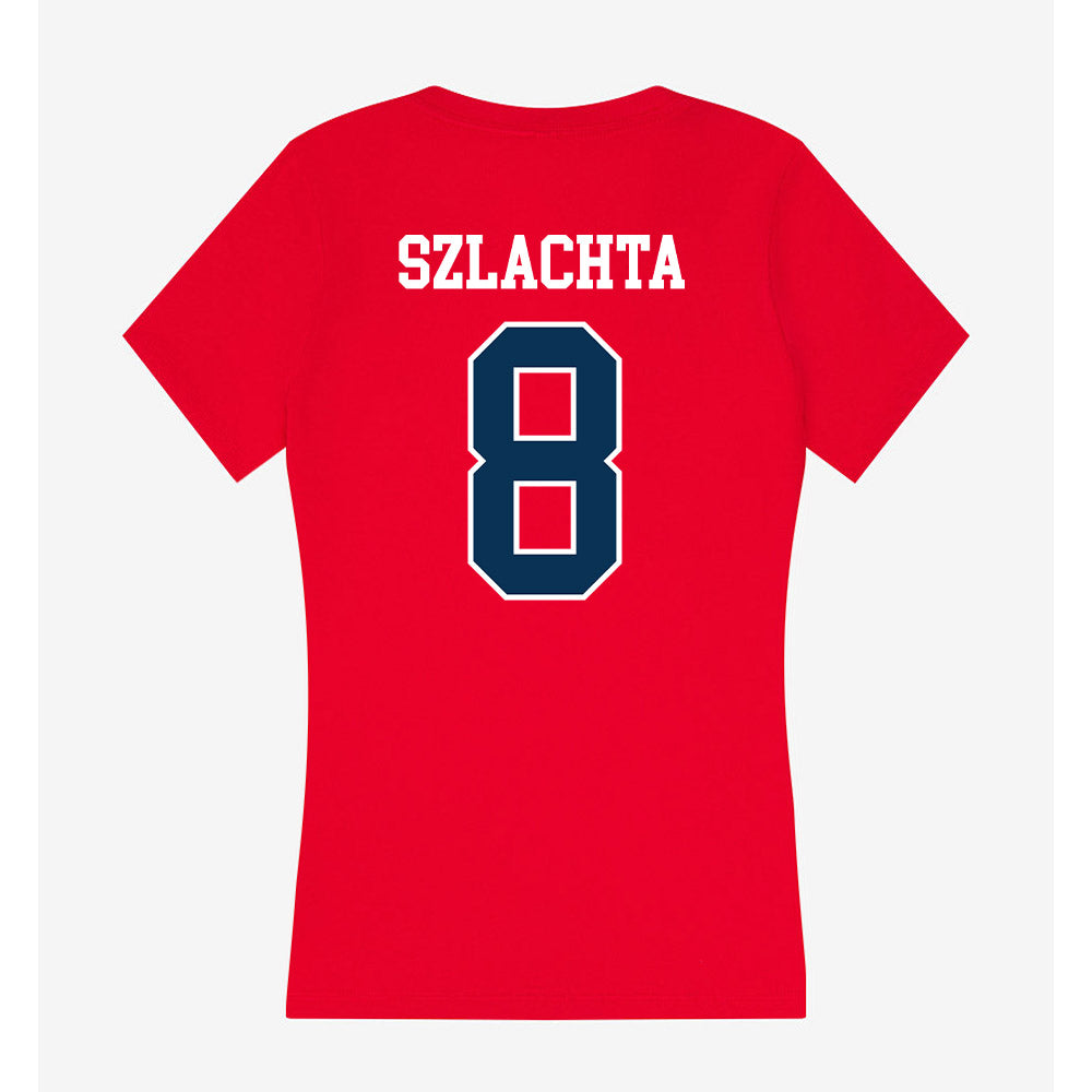 Saginaw Valley - NCAA Women's Lacrosse : Kendall Szlachta - Women's V-Neck T-Shirt-1