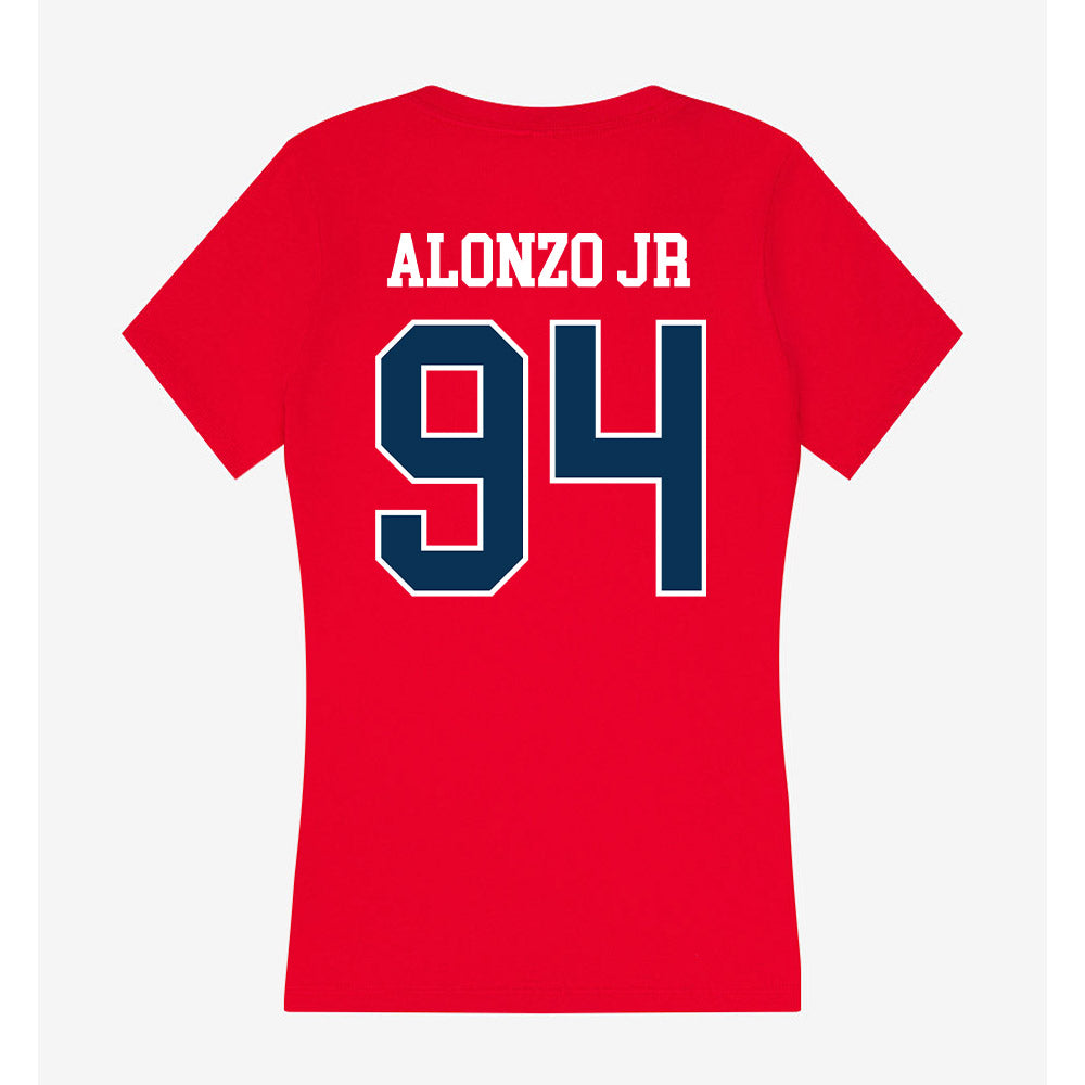 Saginaw Valley - NCAA Football : Timothy Alonzo Jr - Women's V-Neck T-Shirt-1