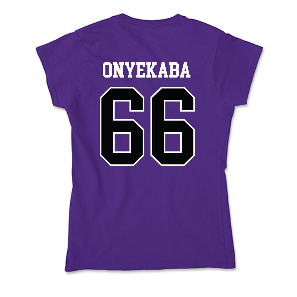 Stonehill - NCAA Football : Lotanna Onyekaba - Soft Style Women’s T-Shirt-1