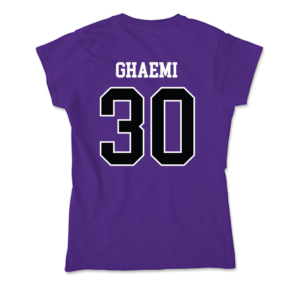 Stonehill - NCAA Men's Ice Hockey : Dylan Ghaemi - Soft Style Women’s T-Shirt-1