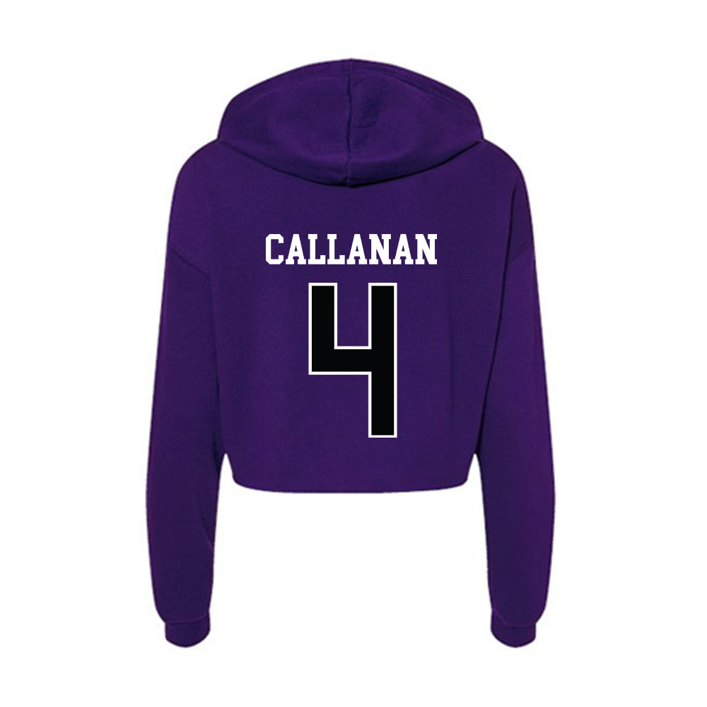 Stonehill - NCAA Equestrian : Shay Callanan - Women's Crop Fleece Hoodie-1