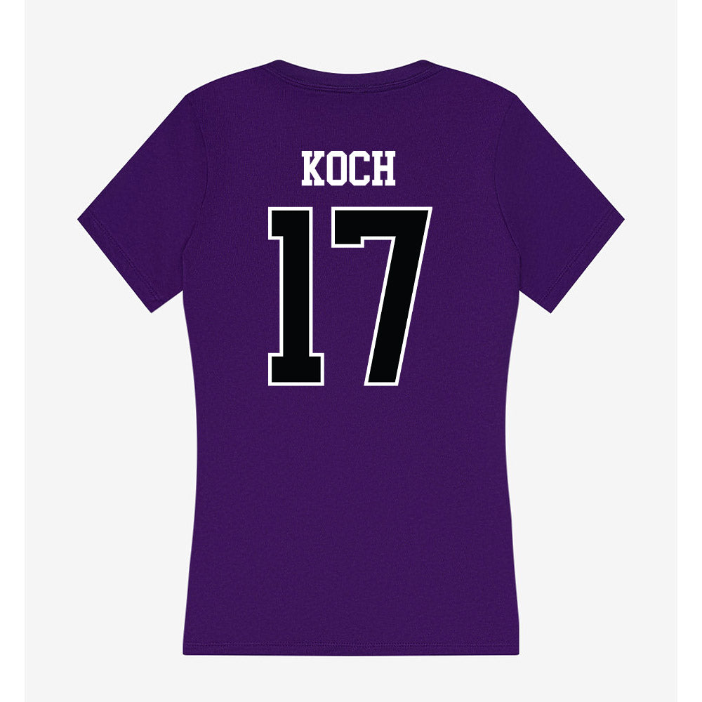 Stonehill - NCAA Women's Lacrosse : Jennaveve Koch - Women's V-Neck T-Shirt-1