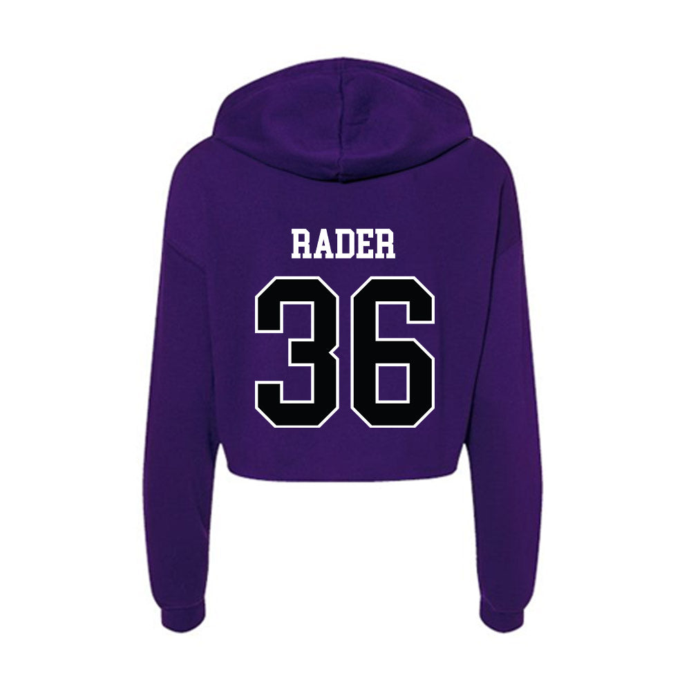 Stonehill - NCAA Baseball : Brayden Rader - Women's Crop Fleece Hoodie-1