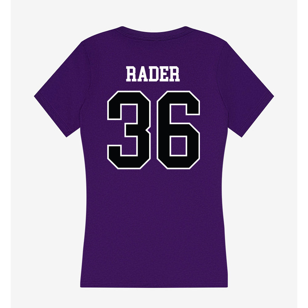 Stonehill - NCAA Baseball : Brayden Rader - Women's V-Neck T-Shirt-1