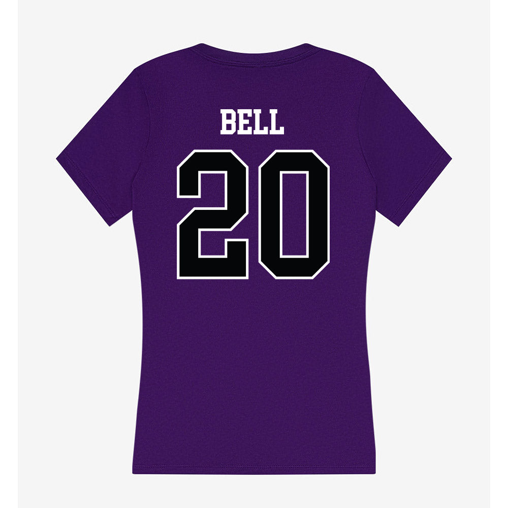 Stonehill - NCAA Baseball : Hunter Bell - Women's V-Neck T-Shirt-1