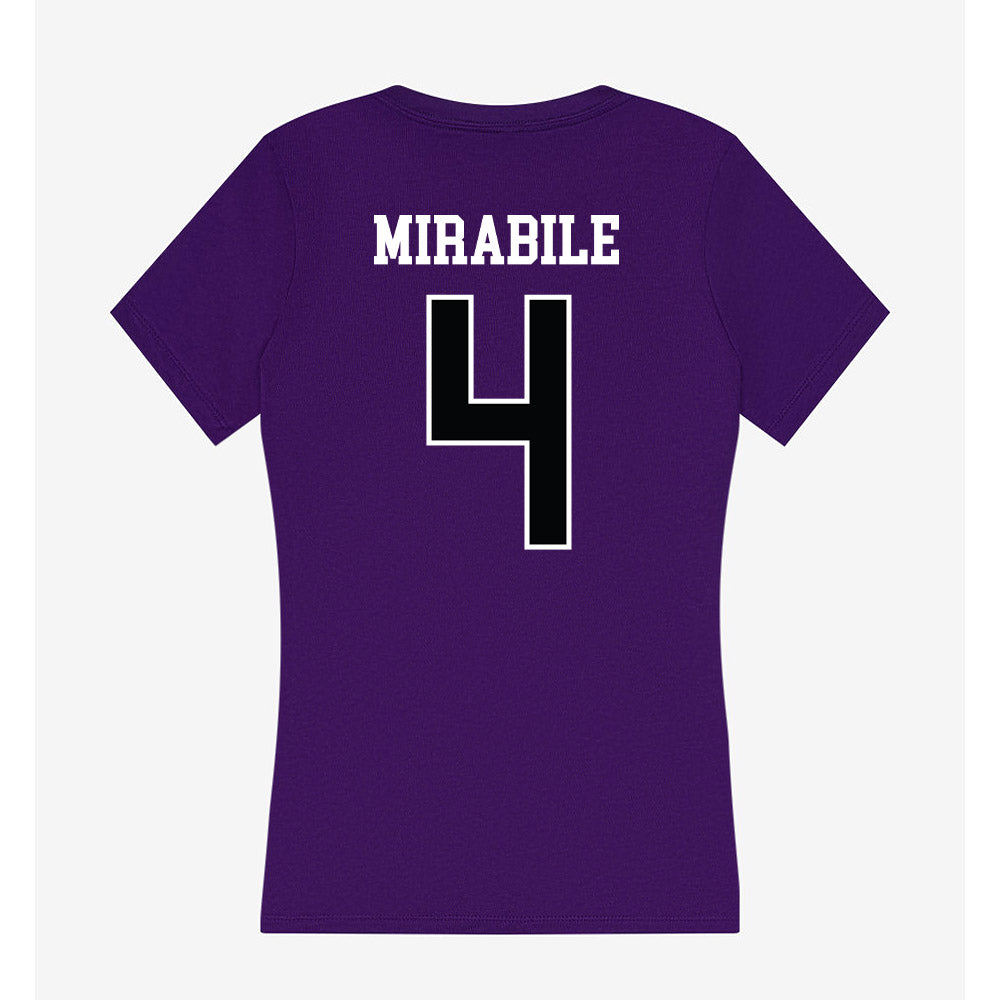 Stonehill - NCAA Women's Field Hockey : Karleigh Mirabile - Women's V-Neck T-Shirt-1
