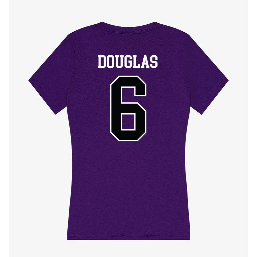 Stonehill - NCAA Baseball : Ryan Douglas - Women's V-Neck T-Shirt-1