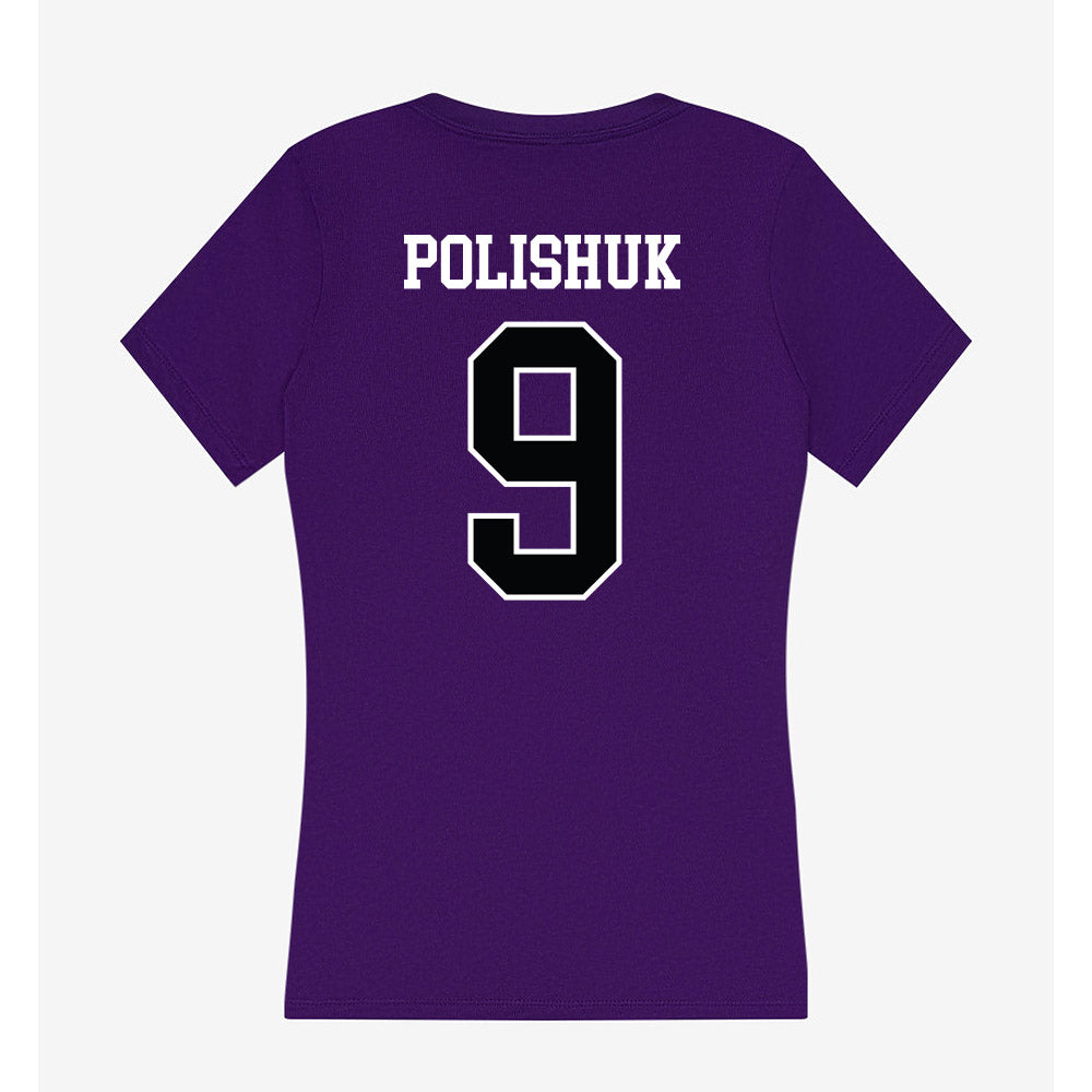 Stonehill - NCAA Women's Volleyball : Gabrielle (Gabi) Polishuk - Women's V-Neck T-Shirt-1