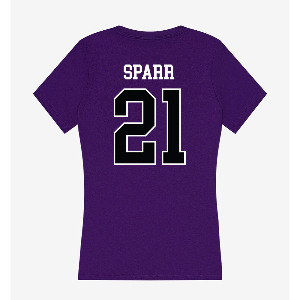 Stonehill - NCAA Baseball : Grayson Sparr - Women's V-Neck T-Shirt-1