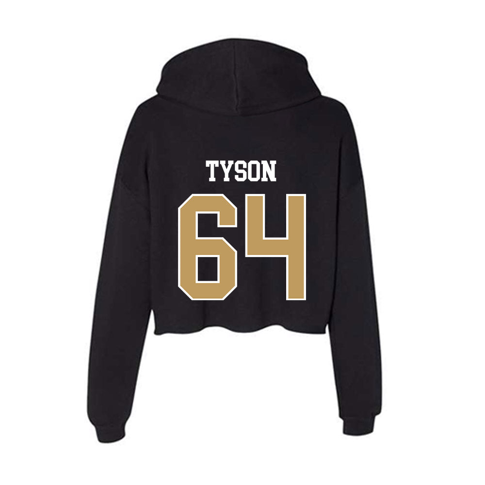 Husson - NCAA Football : Jahmye Tyson - Women's Crop Fleece Hoodie-1