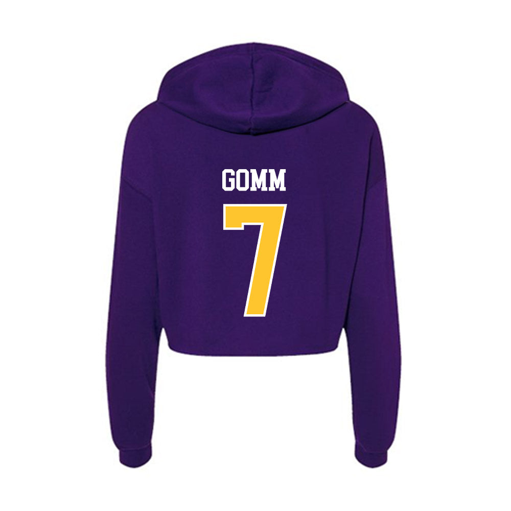 LSUS - NCAA Baseball : Austin Gomm - Women's Crop Fleece Hoodie-1