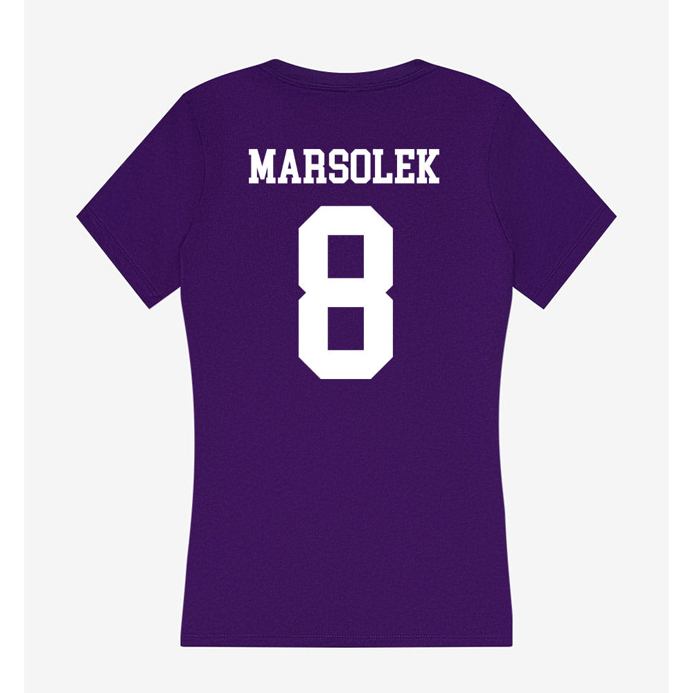 UST - NCAA Baseball : Owen Marsolek - Women's V-Neck T-Shirt-1