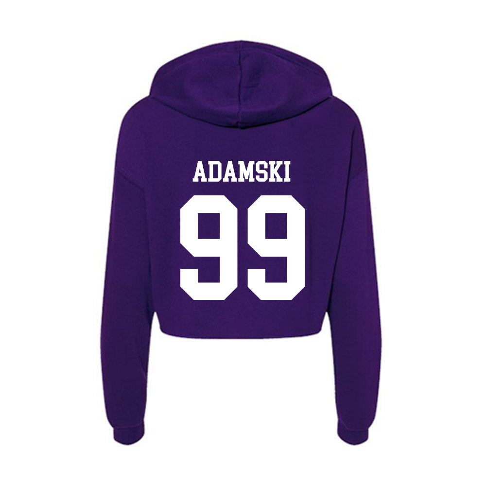 UST - NCAA Football : Aidan Adamski - Women's Crop Fleece Hoodie-1