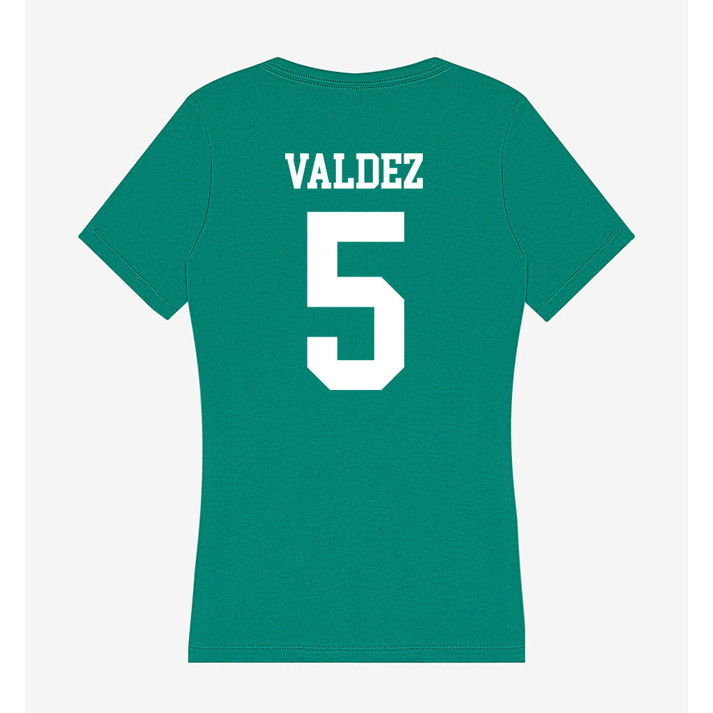 UAM - NCAA Men's Basketball : Gianssen Valdez - Women's V-Neck T-Shirt-1