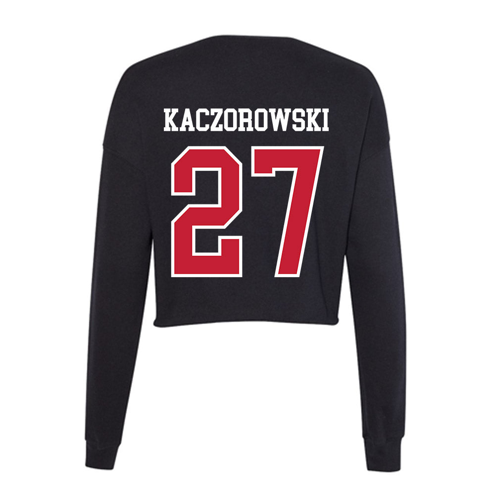 Lewis - NCAA Women's Volleyball : Rachel Kaczorowski - Women's Cropped Crew Fleece-1