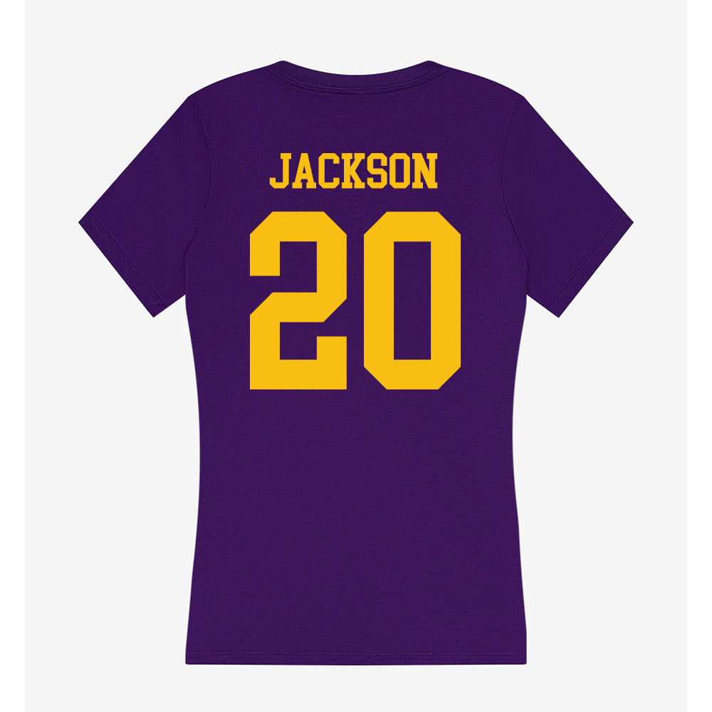MNSU - NCAA Women's Soccer : Jade Jackson - Women's V-Neck T-Shirt-1