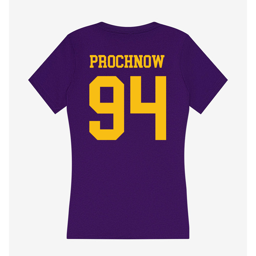 MNSU - NCAA Football : Miles Prochnow - Women's V-Neck T-Shirt-1