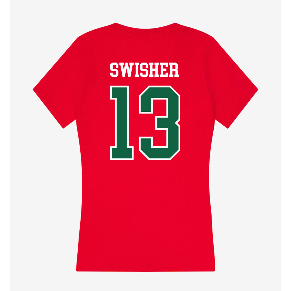 Minot State - NCAA Women's Volleyball : Emma Swisher - Women's V-Neck T-Shirt-1