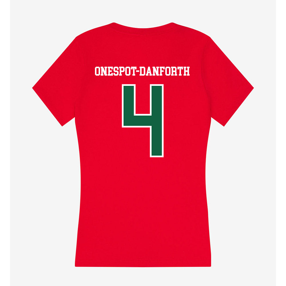 Minot State - NCAA Women's Volleyball : Katelyn Onespot-Danforth - Women's V-Neck T-Shirt-1