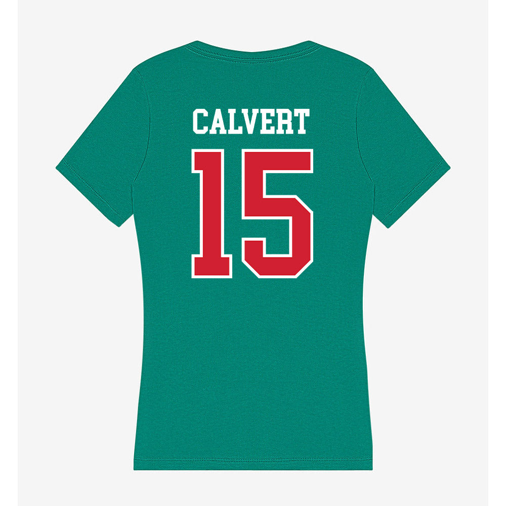 MVSU - NCAA Women's Volleyball : Jaazaniah Calvert - Women's V-Neck T-Shirt-1