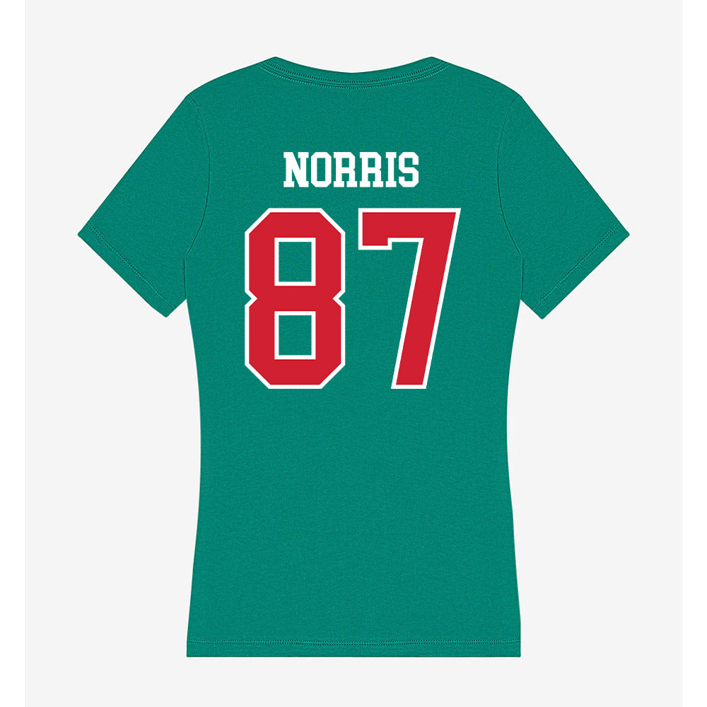 MVSU - NCAA Football : Mekhi Norris - Women's V-Neck T-Shirt-1