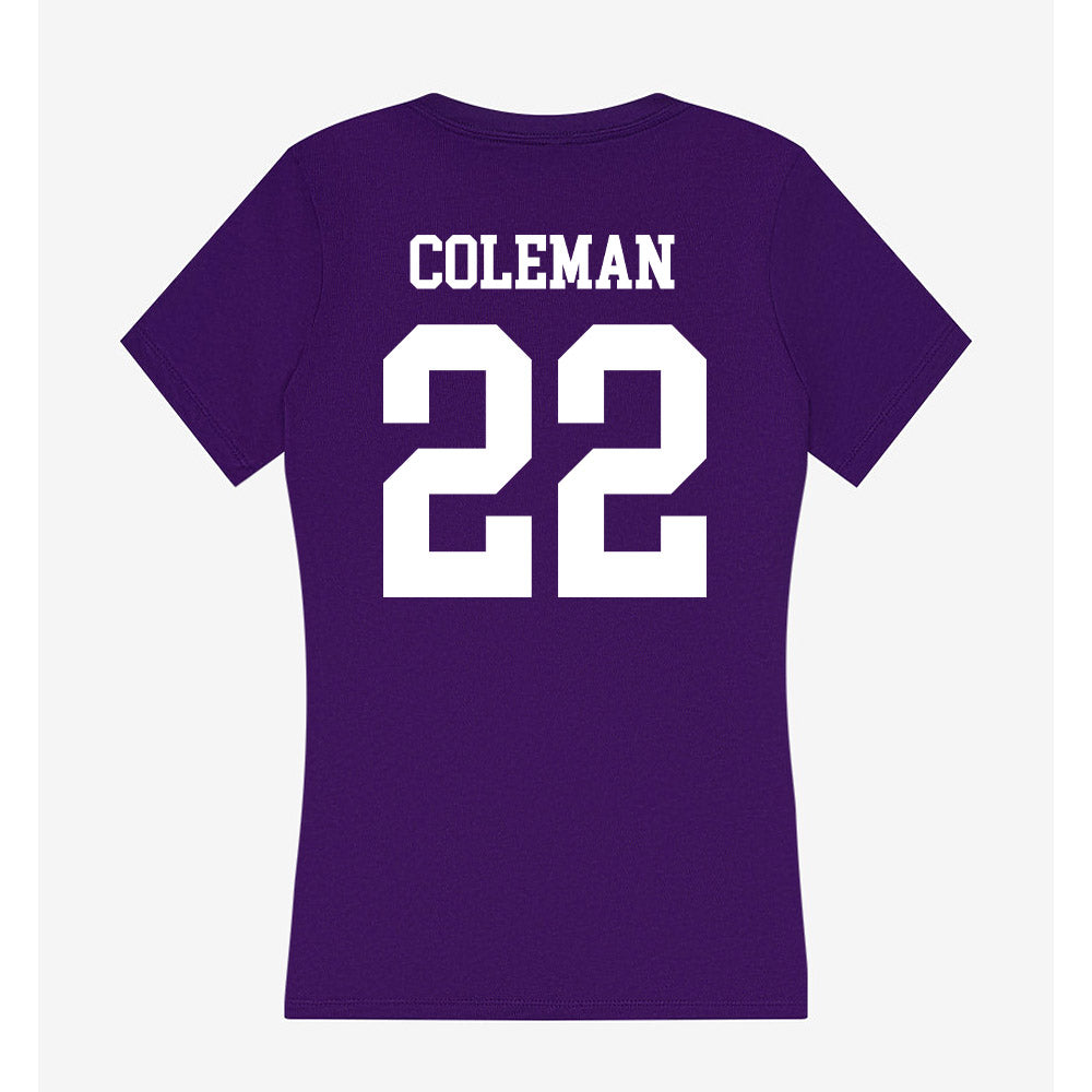 Sioux Falls - NCAA Women's Basketball : Dani Coleman - Women's V-Neck T-Shirt-1