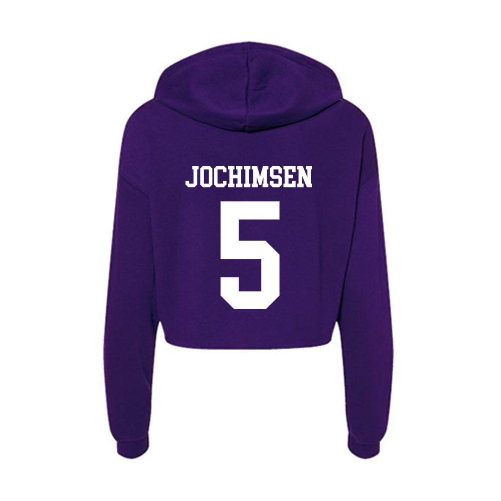 Sioux Falls - NCAA Softball : Meghan Jochimsen - Women's Crop Fleece Hoodie-1