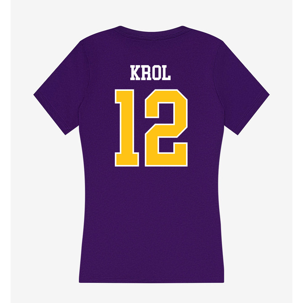 East Carolina - NCAA Softball : Jenna Krol - Women's V-Neck T-Shirt-1