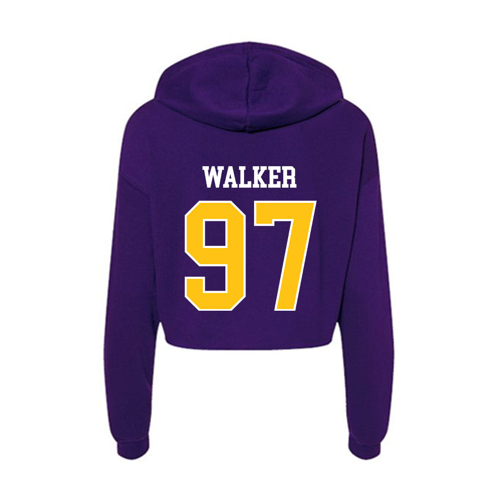 East Carolina - NCAA Football : Cole Walker - Women's Crop Fleece Hoodie-1